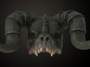 Fallout Deathclaw Head Modèles 3D en vedette