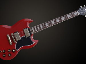 SG Custom Guitar Model 3D