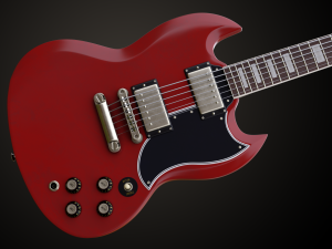 SG Custom Guitar Model 3D