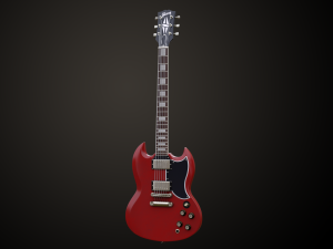 SG Custom Guitar Model 3D
