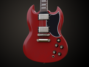 SG Custom Guitar Model 3D