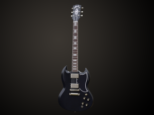 SG Custom Guitar Model 3D