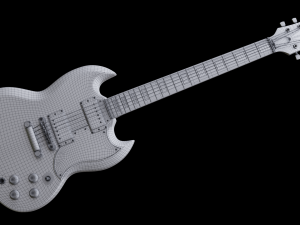 SG Custom Guitar Model 3D