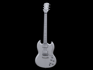 SG Custom Guitar Model 3D