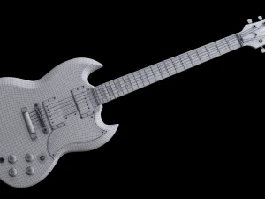 SG Custom Guitar 2 3D Model