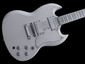 SG Custom Guitar 2 3D Model