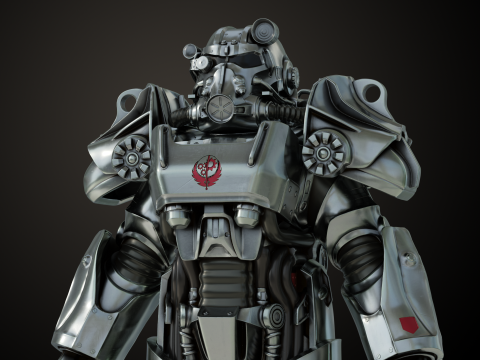 Fallout T60 Brotherhood of Steel Custom 3D-printmodel