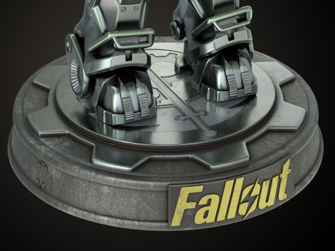 Fallout T60 Brotherhood of Steel Custom 3D-printmodel