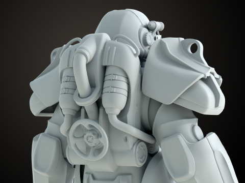 Fallout T60 Brotherhood of Steel Custom 3D-printmodel