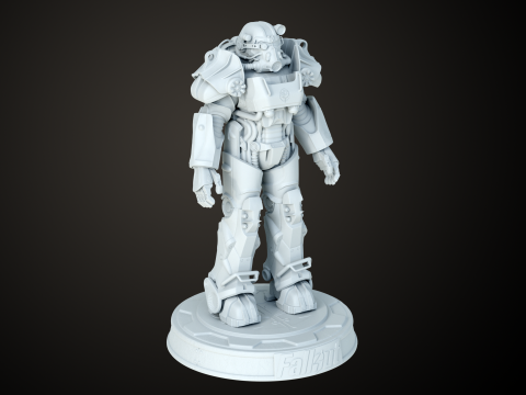 Fallout T60 Brotherhood of Steel Custom 3D-printmodel