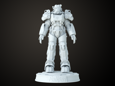 Fallout T60 Brotherhood of Steel Custom 3D-printmodel