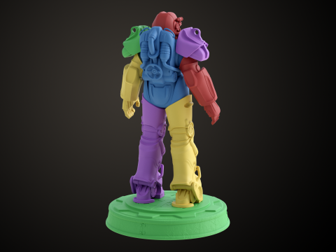 Fallout T60 Brotherhood of Steel Custom 3D-printmodel