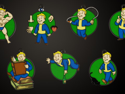 Fallout PipBoy SPECIAL Pins 3D प्रिंट मॉडल