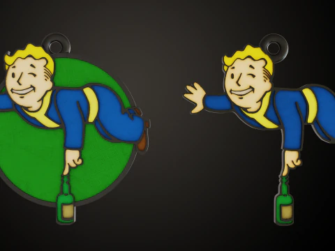 Fallout PipBoy SPECIAL Pins 3D Print Model