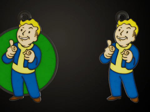 Fallout PipBoy SPECIAL Pins 3D Print Model