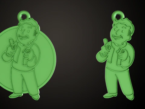 Fallout PipBoy SPECIAL Pins 3D Print Model