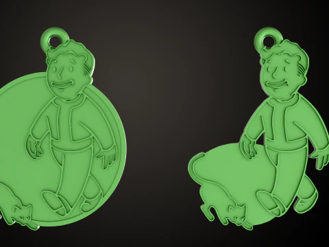 Fallout PipBoy SPECIAL Pins 3D Print Model