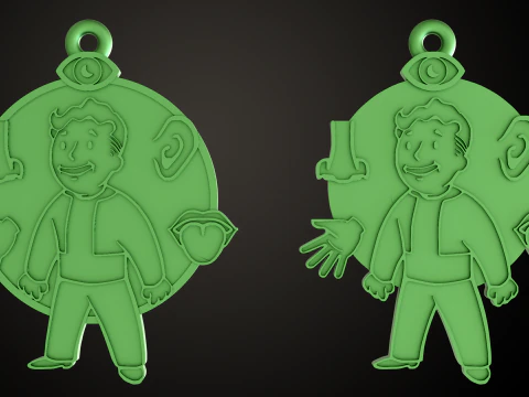 Fallout PipBoy SPECIAL Pins 3D Print Model