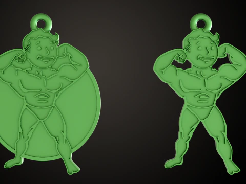 Fallout PipBoy SPECIAL Pins 3D Print Model