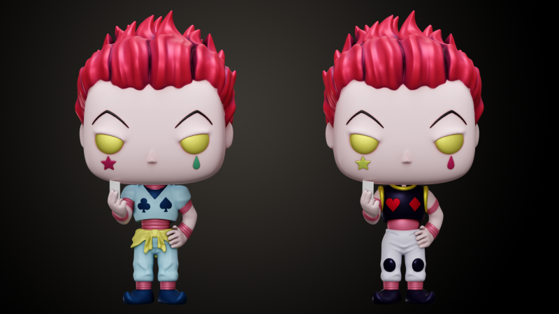 Funko Hisoka 3D Baskı Modeli .c4d .max .obj .3ds .fbx .stl .blend