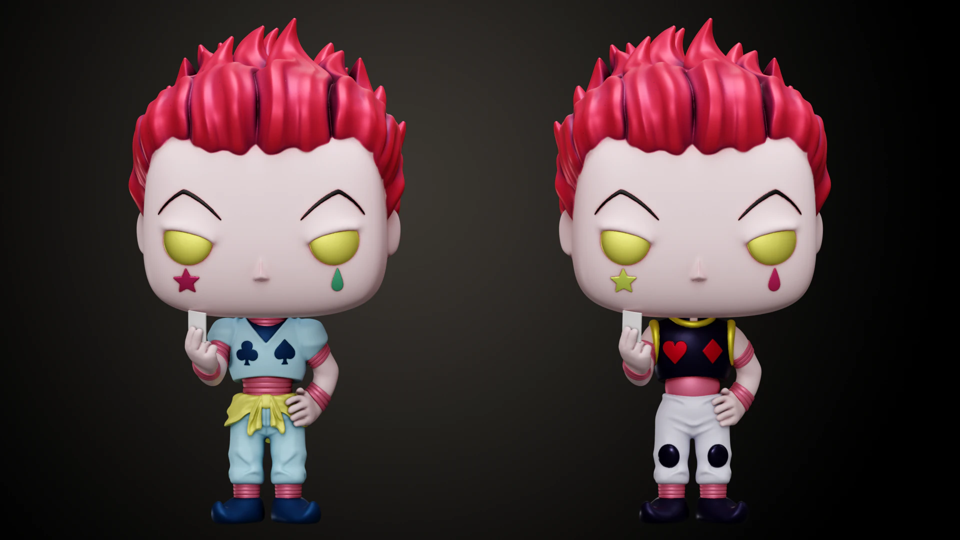 Funko Hisoka 3D Print Model .c4d .max .obj .3ds .fbx .stl .blend