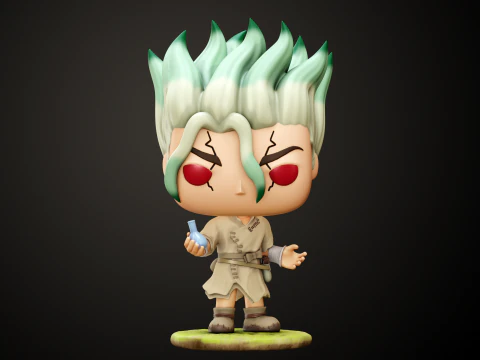 Dr Stone 3 personaggi Funko Modello di stampa 3D