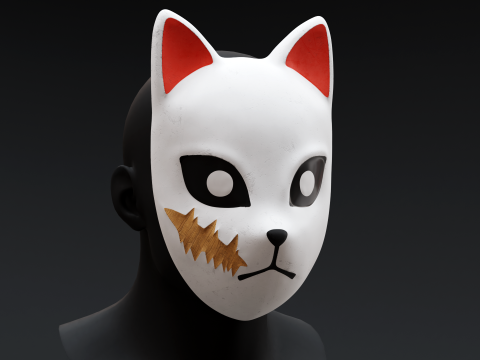 Demon Slayer - Sabito Mask 3D Baskı Modeli