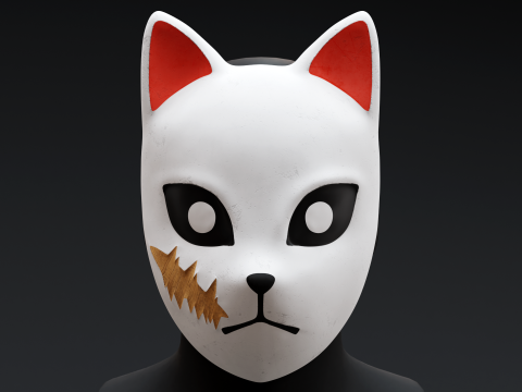 Demon Slayer - Sabito Mask 3D Baskı Modeli