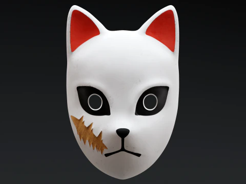 Demon Slayer - Sabito Mask 3D Print Model