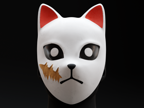 Demon Slayer - Sabito Mask 3D Baskı Modeli