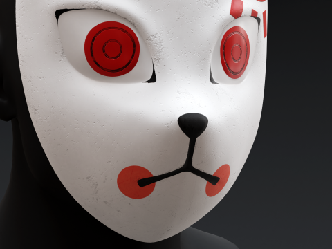 Demon Slayer - Tanjiro Mask Modèles 3D en vedette