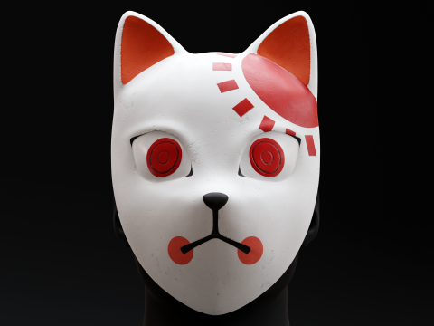Demon Slayer - Tanjiro Mask Modèles 3D en vedette