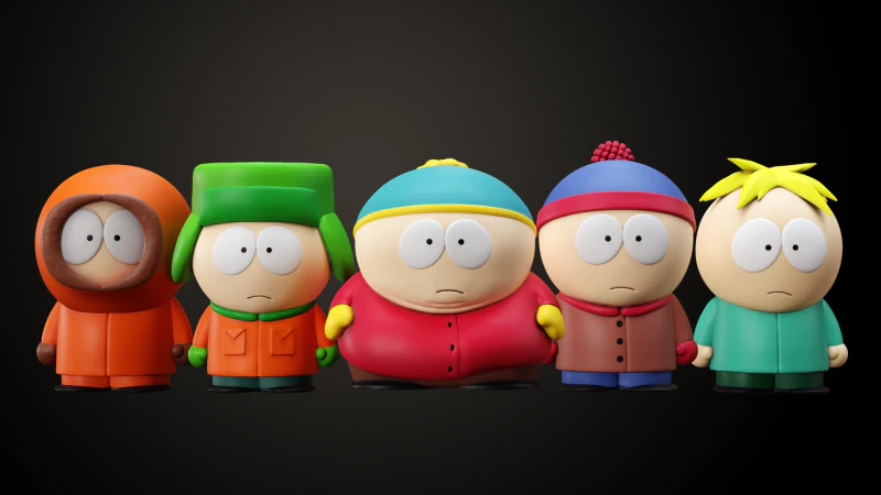 Des mod&egrave;les d'arr&ecirc;t de bus de South Park Modèles 3D en vedette .c4d .max .obj .3ds .fbx .stl .blend 