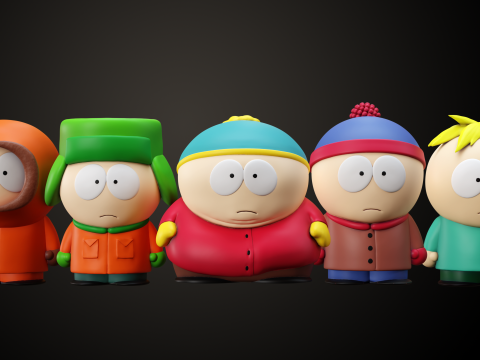South Park Bus Stop Models 3D 打印模型