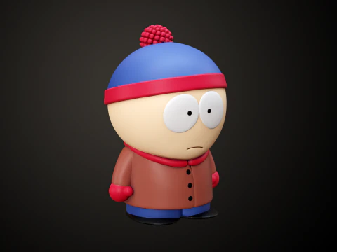 Des mod&egrave;les d'arr&ecirc;t de bus de South Park Modèles 3D en vedette