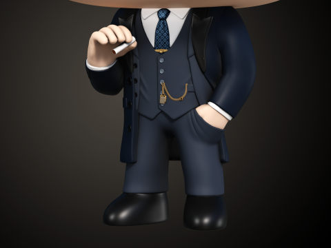 Printable Funko Thomas Shelby 3Dプリントモデル