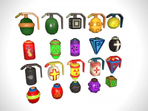 Conjunto de granadas Modelo 3D