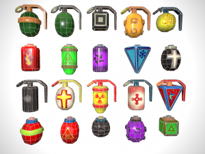 Grenade set 3D 模型