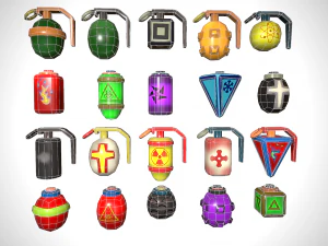 Набір гранат 3D Модель