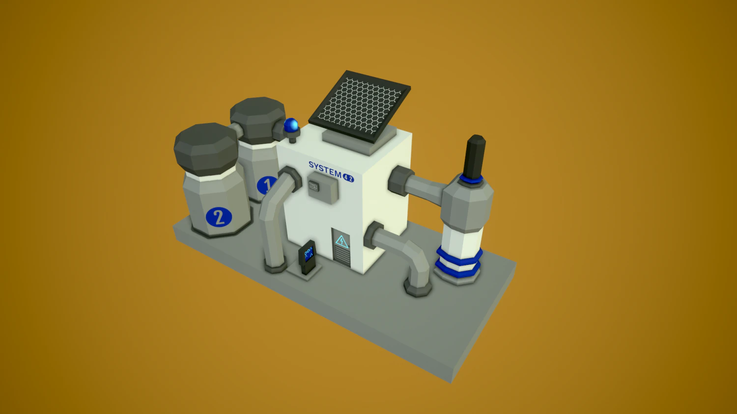 Factory on mars 3D Model .c4d .max .obj .3ds .fbx .stl .blend 