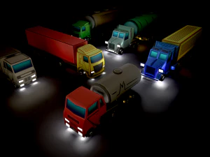 Truck set 3D Model
