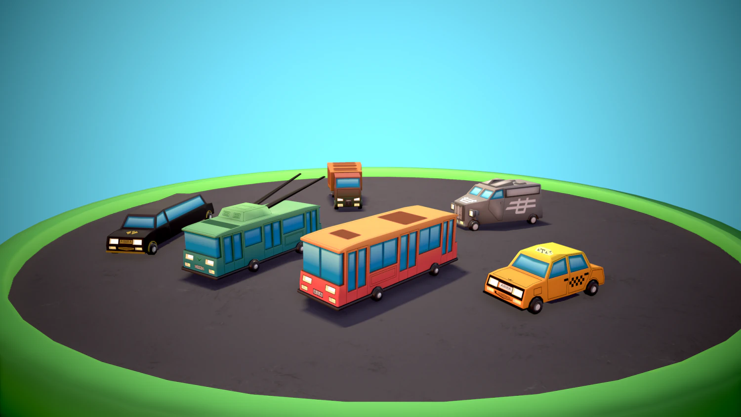 Public transport 3D Model .c4d .max .obj .3ds .fbx .stl .blend 