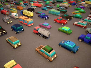 TOON VEHICLES Low-Poly Set of 44 Cars 3D Modell