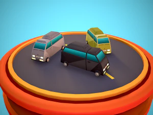TOON VEHICLES Low-Poly Set of 44 Cars 3D Model
