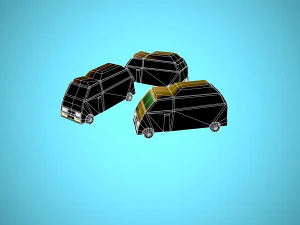 TOON VEHICLES Low-Poly Set of 44 Cars 3D Model