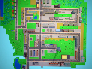 City Modular Set Toon Style Low-poly 3D Model