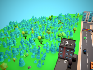 City Modular Set Toon Style Low-poly Modèle 3D