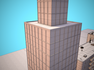 City Modular Set Toon Style Low-poly Modèle 3D