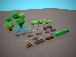 City Modular Set Toon Style Low-poly Modèle 3D