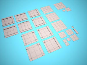 City Modular Set Toon Style Low-poly Modèle 3D